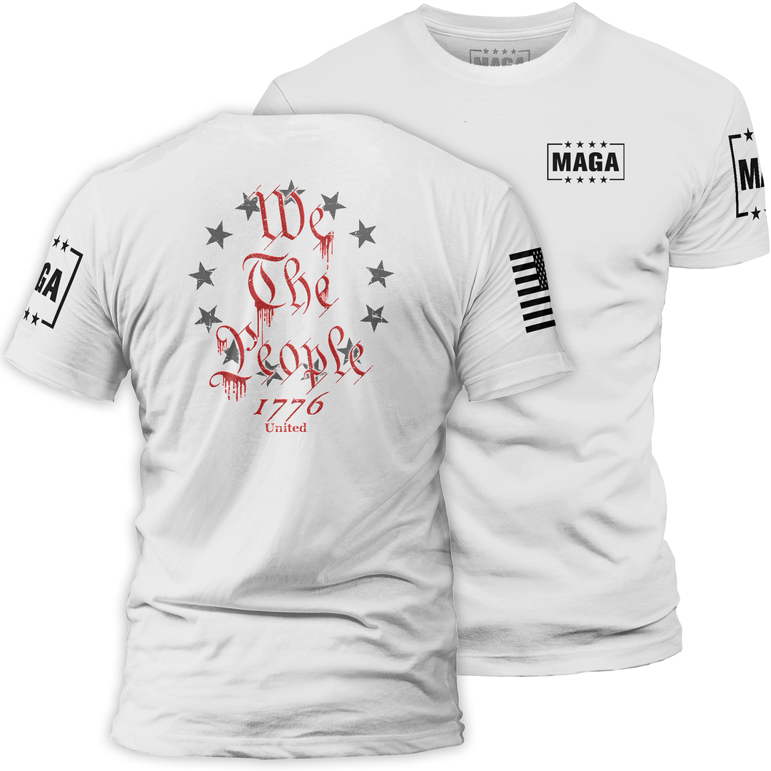 White / XS We The People - Backprint maga trump