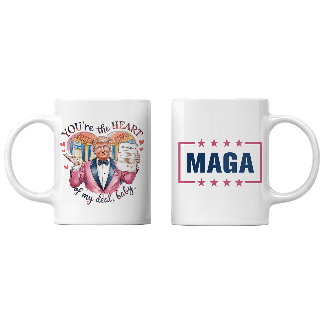 White Your The Heart of my Deal Baby Mug maga trump