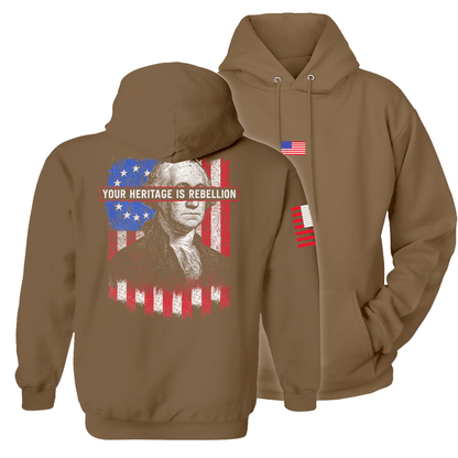 Woodland / S Your Heritage is Rebellion Hoodie | Fall Edition maga trump