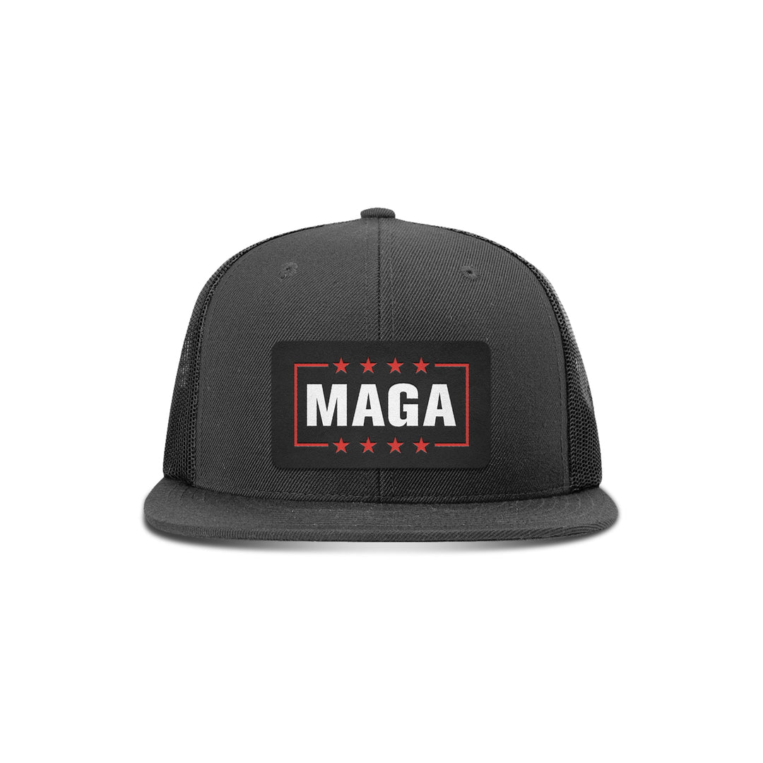 Wool blend flatbill trucker / Black MAGA Patch Hat maga trump