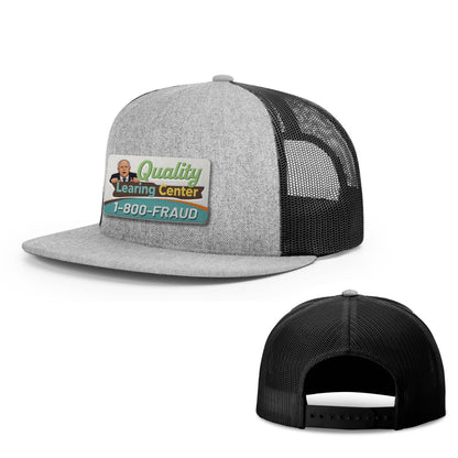 Wool blend flatbill trucker / Heather Gray/Black Tim Walz's Quality Learning Center FlatBill Hat maga trump
