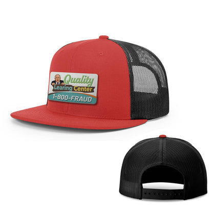 Wool blend flatbill trucker / Red/Black Tim Walz's Quality Learning Center FlatBill Hat maga trump