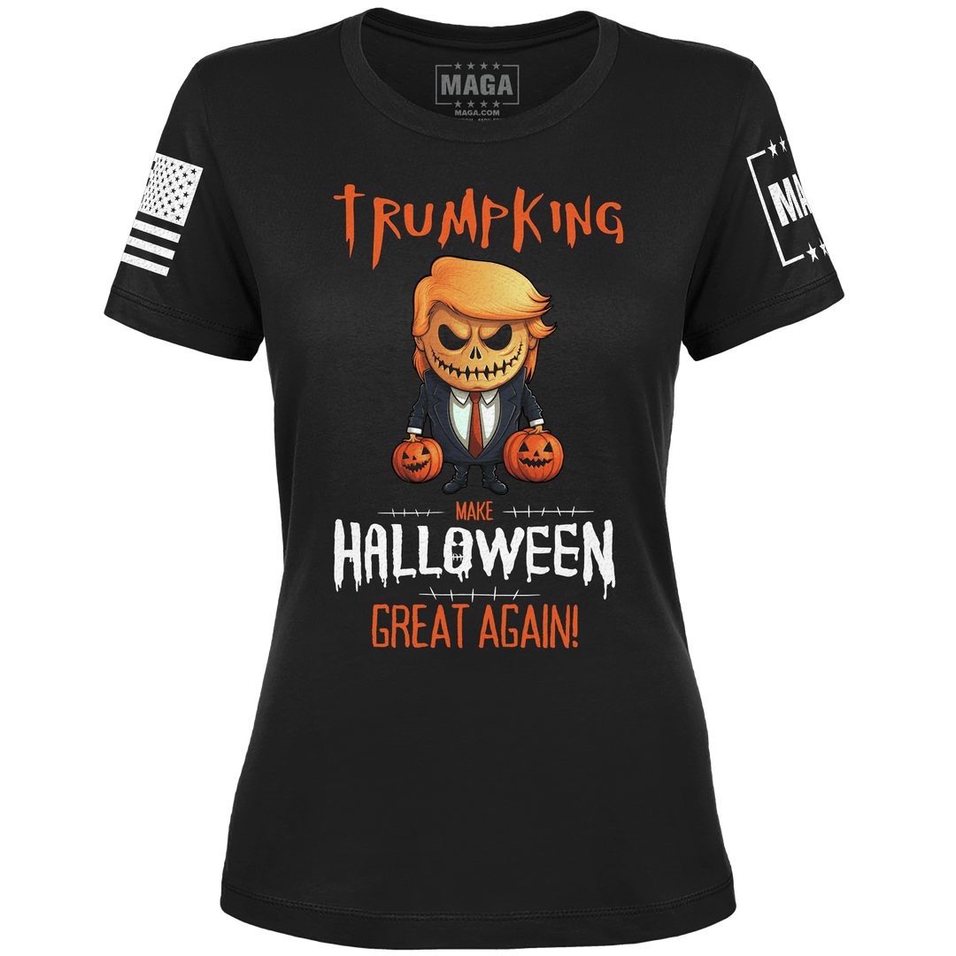 XS / Black Make Halloween Great Again Ladies Tee - October 2023 Club MAGA Exclusive Design maga trump