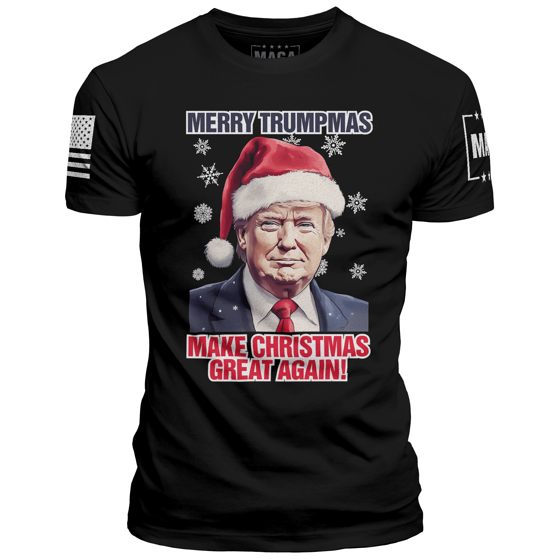 XS / Black Merry Trumpmas - December 2023 Shirt of the Month Exclusive Design maga trump