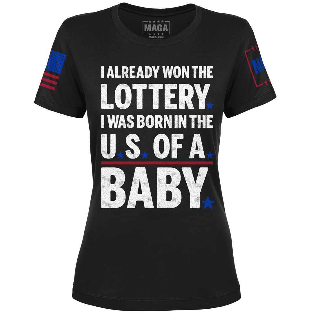 XS / Black U.S. Of A. Ladies Tee maga trump