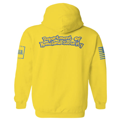 Yellow / S Department of Homeland Security Hoodie maga trump